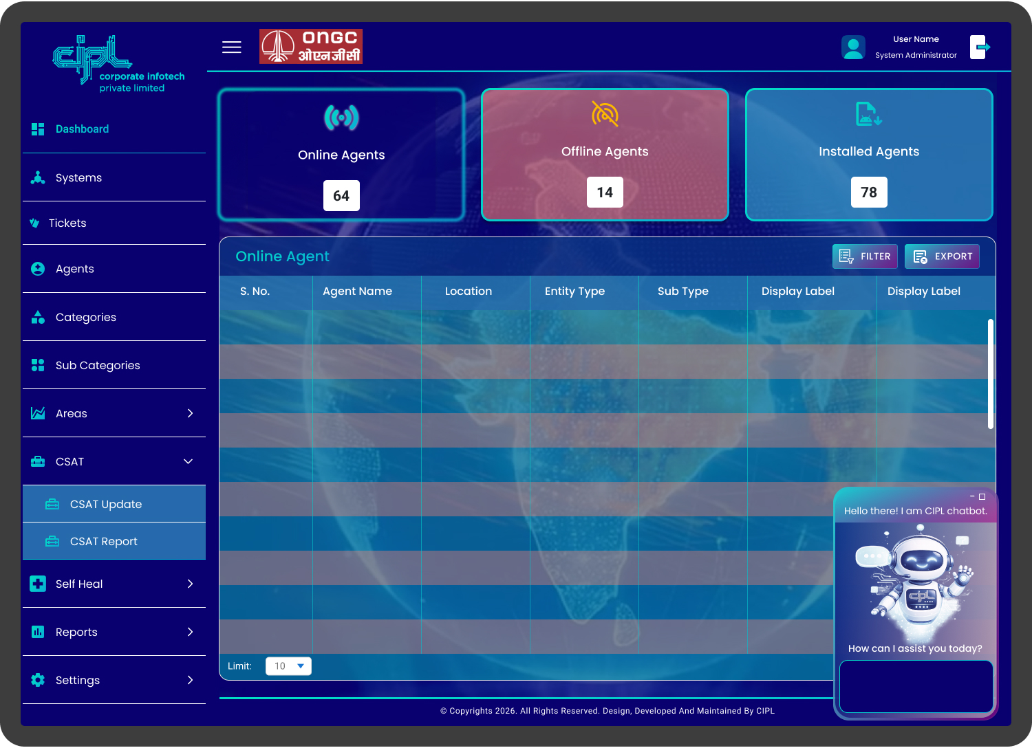 AI ITSM mockup